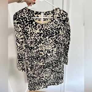 Animal print long sleeve j crew dress